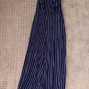Navy Striped Jumpsuit